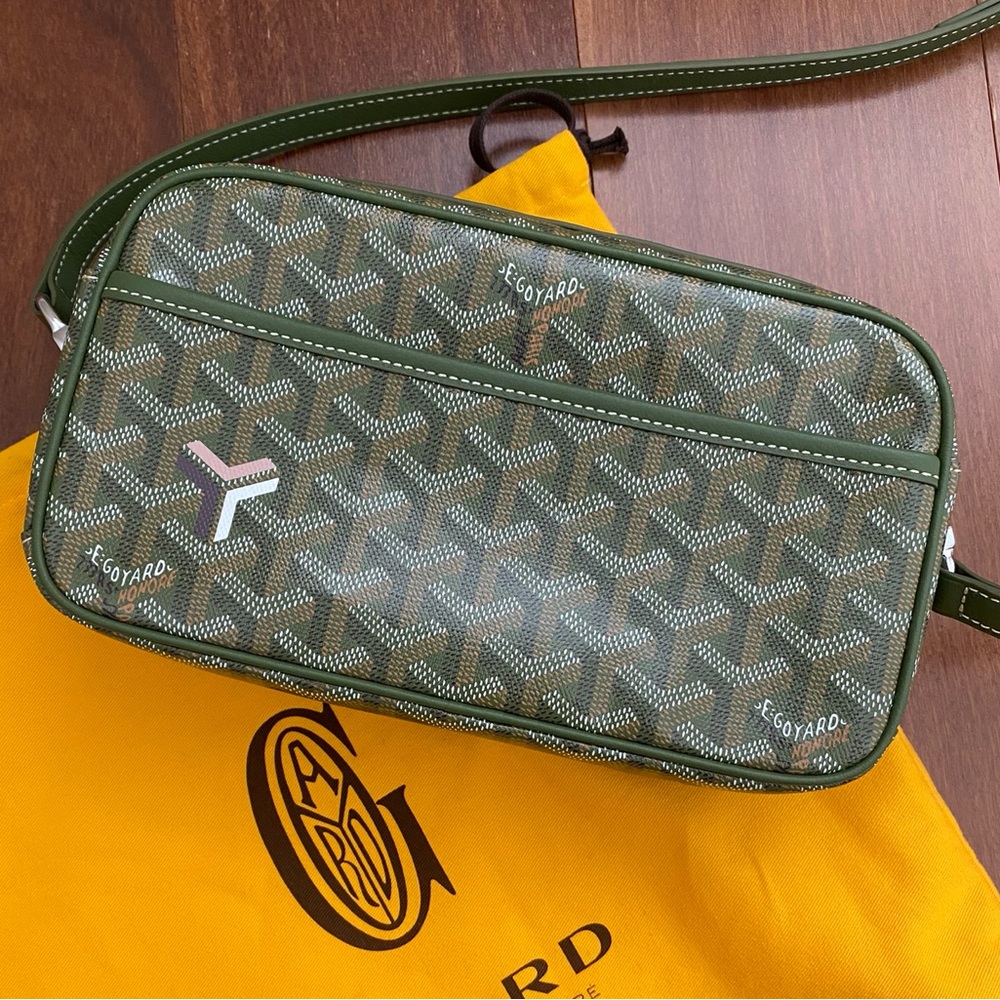 2023 Goyard Khaki Cap Vert Crossbody Bag Limited Edition Goyardine Olive Green